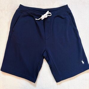 Polo Ralph Lauren Navy Drawstring Sweatpants Cotton Shorts Sz S